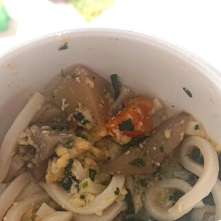 煮物の残りで卵うどん